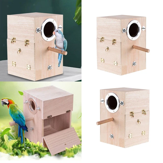 Happyyami 3x Vogelhaus Nistkasten – Brutkasten Für Außenbereich, Für Sittiche, Papageien & Kleine Vögel