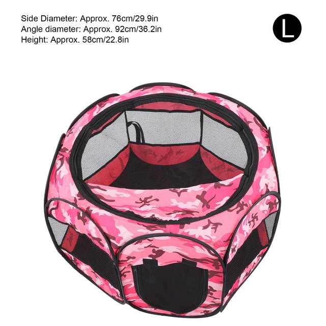 (M XBD95 Camuflaje de Color) Tela de Malla Transpirable Mascotas Juego Tienda de Juegos Plegable para Mascotas