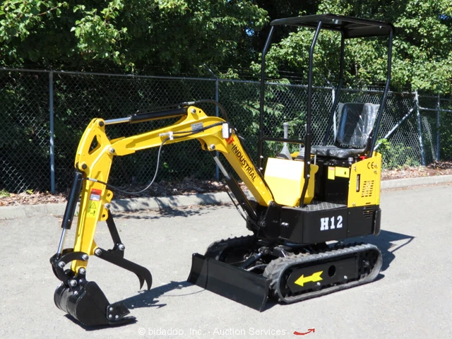 2022 Agrotk H12 Hydraulic Mini Excavator Crawler Blade Aux Hyd bidadoo -New
