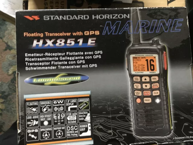 Standard Horizon Marine Hx851E Handheld Floating Vhf Radio