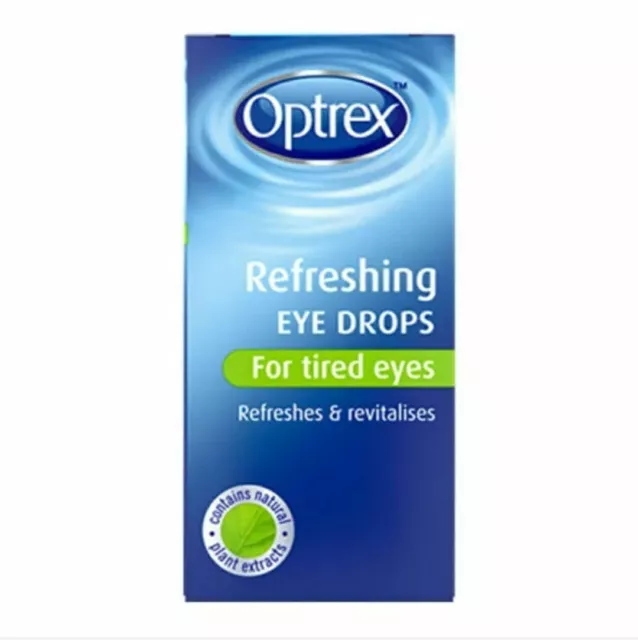 Gotas refrescantes para el cuidado de los ojos Optrex 10 ml para refrescos y revitaliza los ojos en niveles