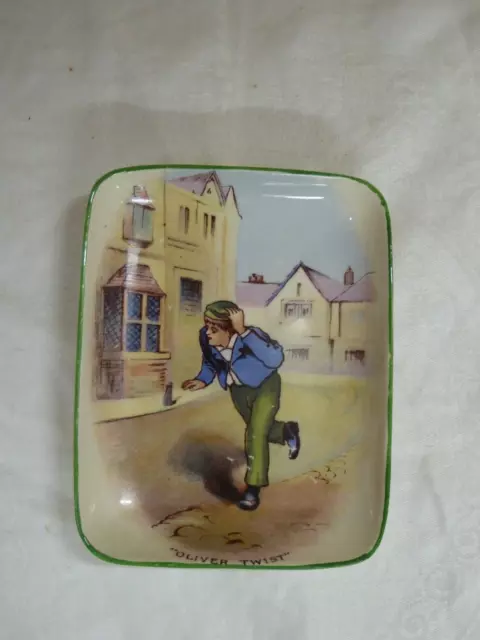 Small Rectangular Trinket / Pin Dish - Dickens Souvenir Grimwades Stoke on Trent