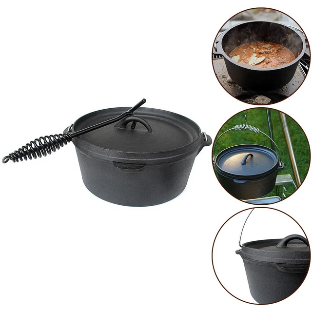 Lodge 3.78 Litre/4 Quart Poêle en Fonte Four hollandais (avec Boucle Poignées