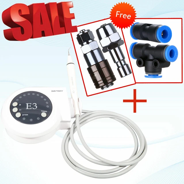 Dental Ultrasonic Scaler w/ Endo Perio Tips Handpiece fit EMS + Gift
