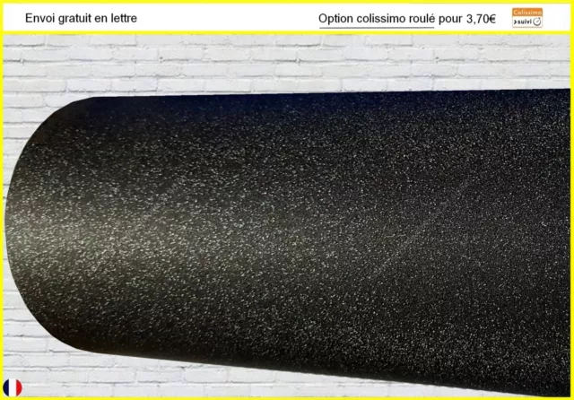 film vinyle carbone 3D poudre de diamant noir thermoformable adhésif 30cm x20cm