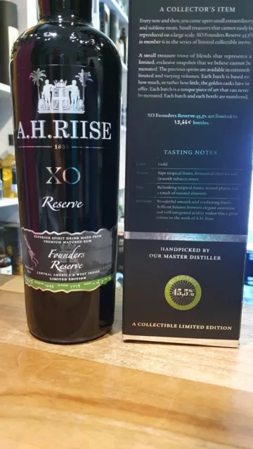 A.H.Riise XO Founders 6 hell grün 2023 Reserve 0,7l 45,5% vol. Rum limited 2