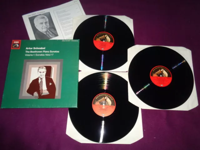 3 Lp Box Beethoven / Schnabel / Piano Sonatas Vol.1 Sonatas N1-7 /Hmv Rls 753 Uk