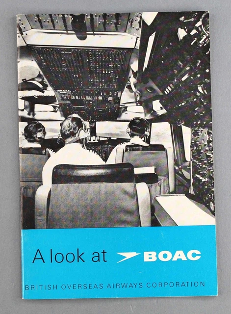BOAC VINTAGE AIRLINE Brochure A Look At Boac London Airport B.o.a.c ...