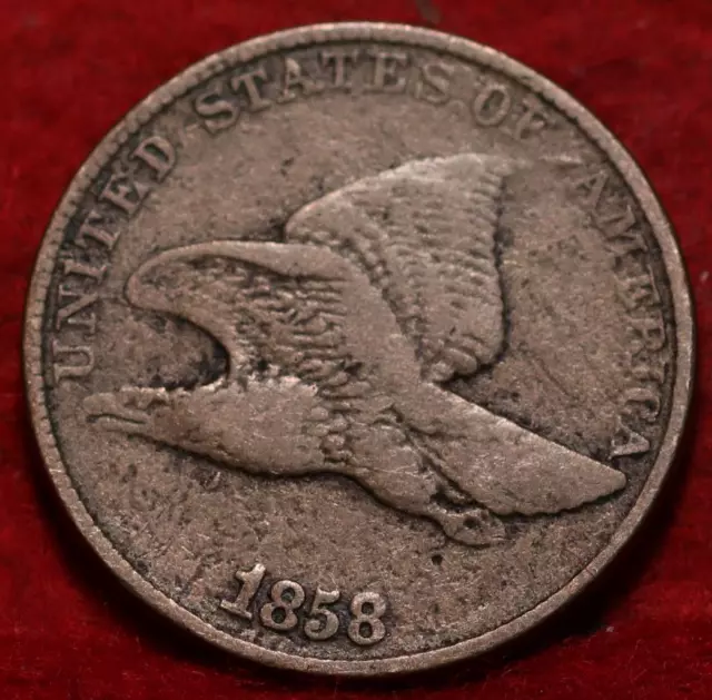 1858 Philadelphia Mint Copper-Nickel Flying Eagle Cent with Small Letters