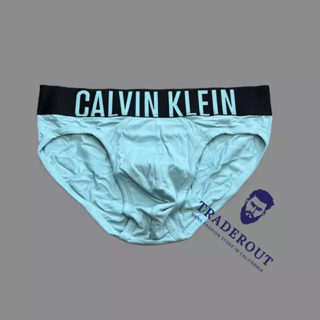 Calvin Klein CK men light blue cotton intense power hip brief underwear size M