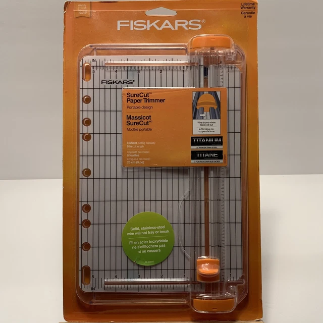 New Fiskars SureCut Deluxe Paper Trimmer 12"~Titanium Blade Coating Sealed