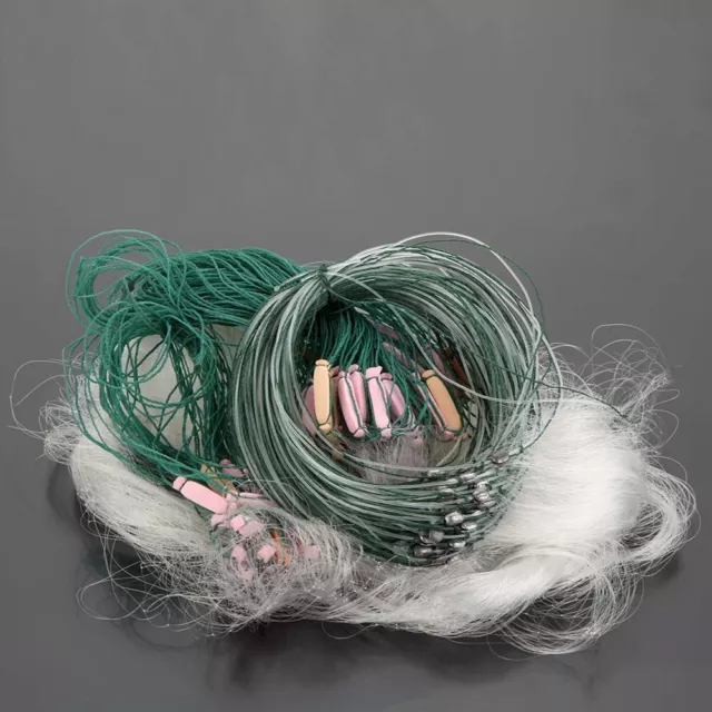 25m 3 Layers Monofilament Fishing Fish Gill Net with Float Y8W5