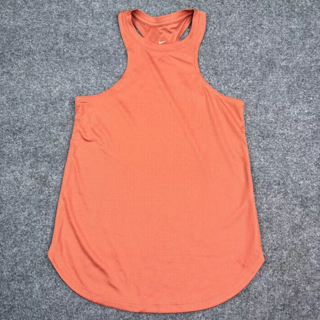 Nike Dri-Fit Tank Top Womens Size Small Orange Racerback Athletic Sportswear