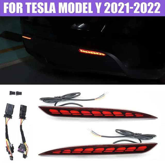 Protezione Paraurti Posteriore Per Tesla Model Y 2021-2024 - Copri Soglia Bagagliaio In TPE Effetto Carbonio, Antigraffio - 4