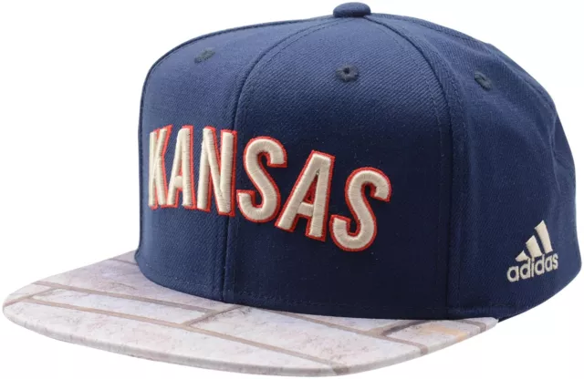 Kansas Jayhawks Team-Issued Navy Adidas Cap - Snapback - Fanatics