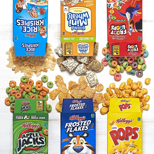 KELLOGG'S ASSORTMENT PACK Breakfast Cereal Healthy Snacks, Individual