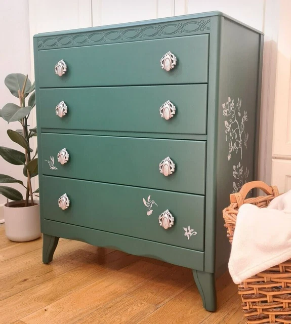 CHEST of DRAWERS, Vintage painted Lebus tallboy, SOLD but commissions welcome