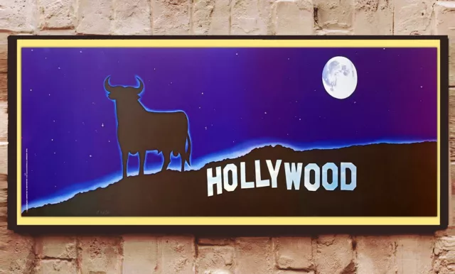 Antonio de Felipe,"Toro de Osborne en Hollywood," Serigrafia firmada.