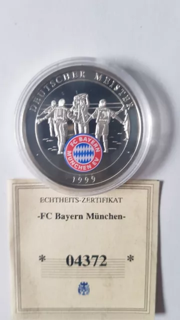 Sammlerstück Medaille FC Bayern München Deutscher Meister 1999 PP Proof