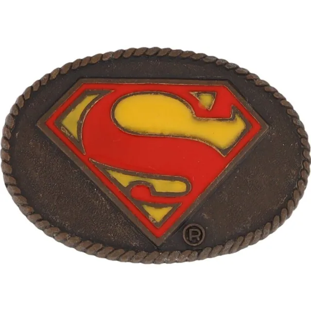 Superman S Crest Superhéroe Película Dc Cómic 1970s Vintage Hebilla de Cinturón