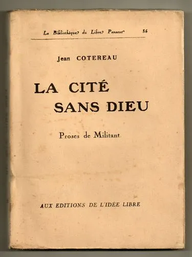 Jean Cotereau La & Without Dieu 1938 Free Pensee Atheisme Free Thinker