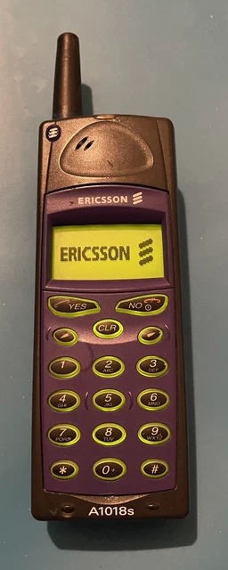 Téléphone Portable Vintage Ericsson A1018s 'Brique' (1999) - Débloqué GSM - Couleur Vin Prune Rare - Fonctionnel