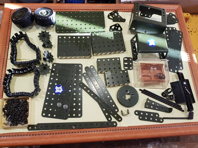 Anciennes Pièces Détachées MECCANO 43 X Roues & Pneus Caoutchouc 06 Go