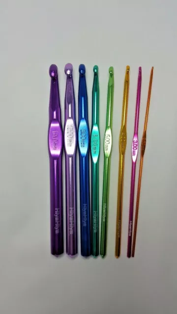 HiyaHiya Aluminium Crochet Hook, Sizes 2-10 mm