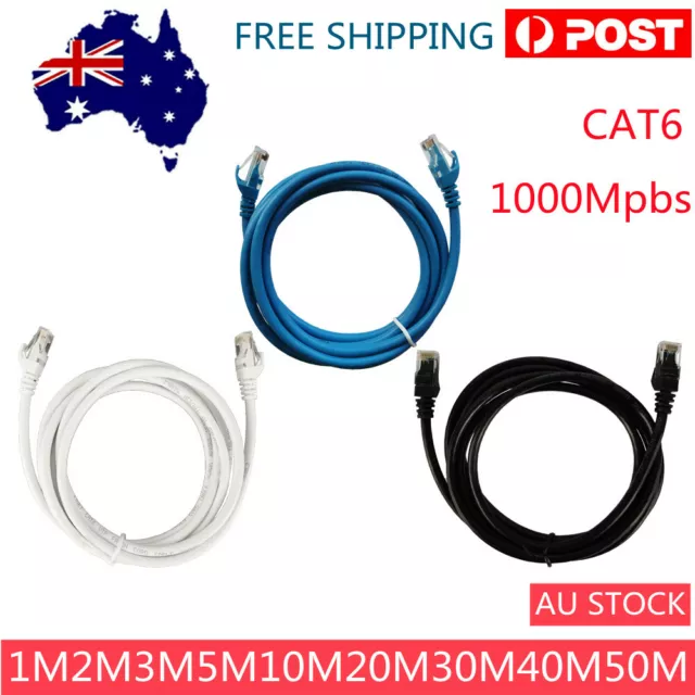 1m 2m 3m 5m 10m 20m Ethernet Network Lan cable CAT6 1000mbp RJ45