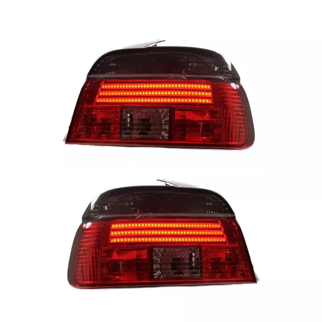 2 Feux Arriere Led Rouge Noir Bmw Serie 5 E39 Berline Phase 1 De 11/95 A 08/2000