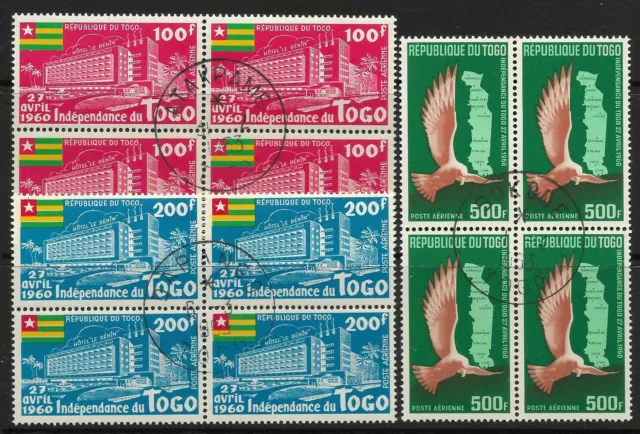 Stamps-Togo. 1960. Independencia Aéreo Juego Sg: 259/61. Fino Usado / Cto 4