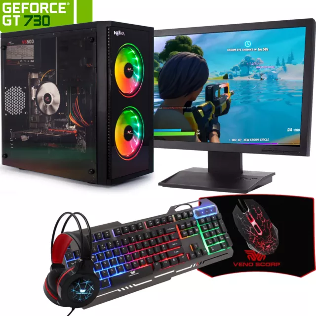 VS Gaming PC Computer Bundle Intel Quad Core i5 16GB 1TB Windows 10 2GB GT730 ✅