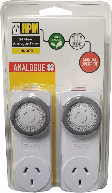 HPM 24 Hour Analogue Easy Set Security Timer