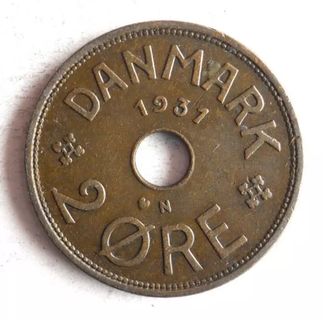 1931 Dänemark 2 Öre - Ausgezeichnete Münze Dänemark Bin #D