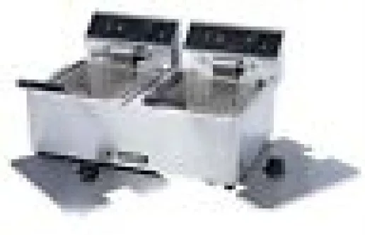 Adcraft Double Fryer Electric DF6L-2 with lids Excellent Value