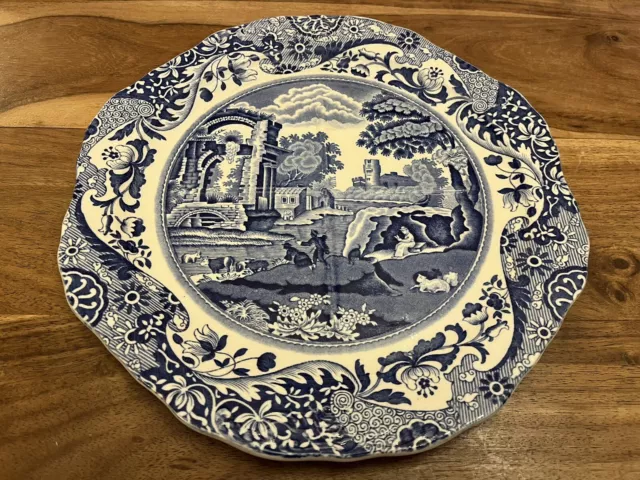 COPELAND SPODE'S BLUE ITALIAN QUARTERED / SECTIONED SANDWICH PLATE 10"/25.5cm