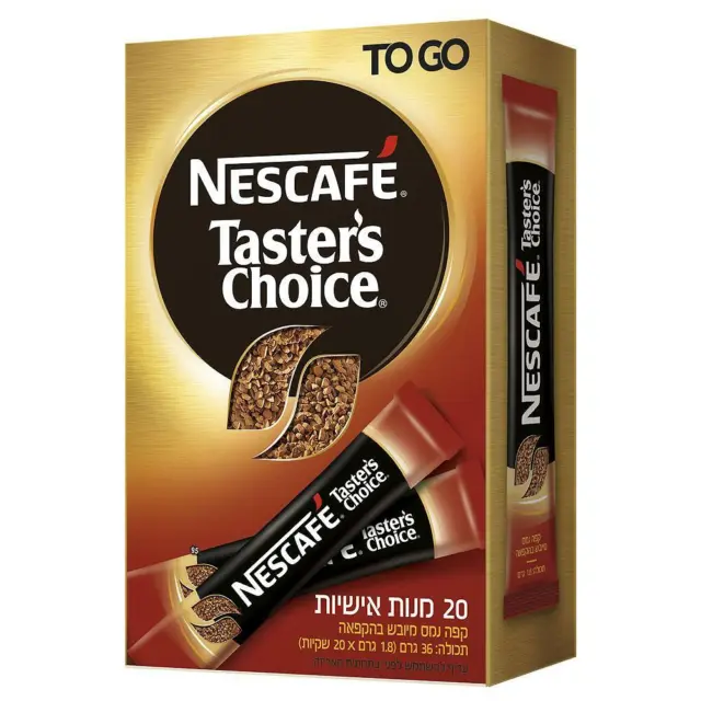 Nescafe Taster's Choice To Go Instant Coffee 20 X 1.8gr Individual Packs