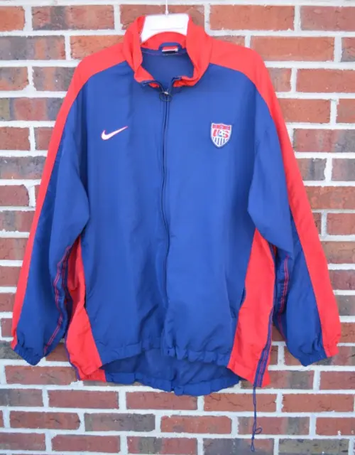 VINTAGE NIKE Men's Large USA National Soccer Team Windbreaker Jacket Full Zip