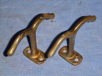 2 - Double Solid Brass or Bronze 2 Sided Overhead Hooks