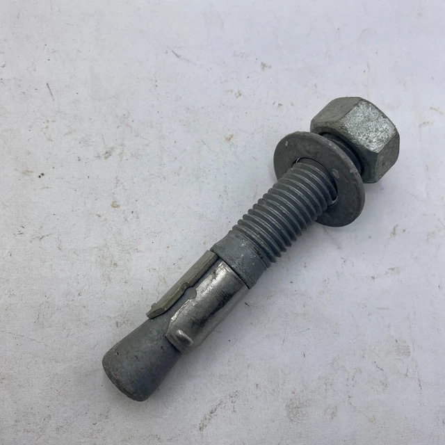Concrete Wedge Anchor 5" x 0.74 Hot Galvanized Hex-Nut-Head LOT OF 4