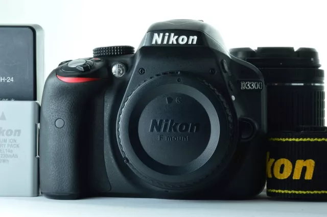 ［Near Mint］Nikon D3300 w/ AF-P DX 18-55mm VR Digital SLR – Black