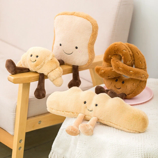 BREAD PRETZEL CROISSANT Baguette Toy Stuffed New Jellycats Cute Plush ...