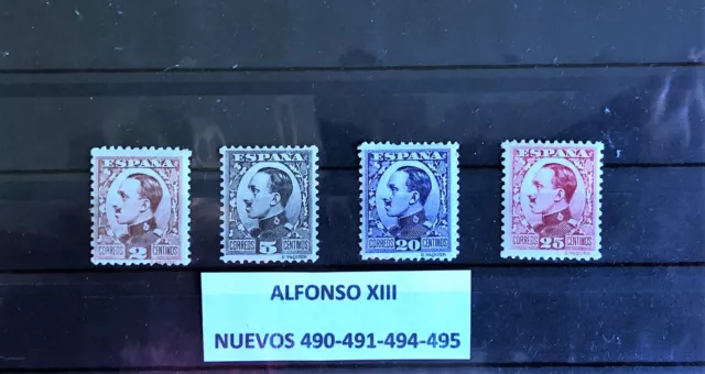 Sello España 1930-1931 Alfonso Xiii. Nuevos 490-491-494-495**