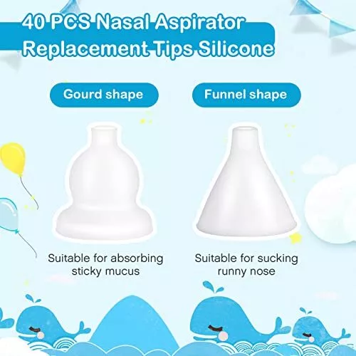 40 Pcs Nasal Aspirator Replacement Tips Silicone Tips for Electric Baby Nasal... 3