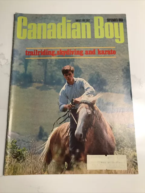Canadian Boy Magazine September 1969 Boy Scouts Canada Horseback Cover