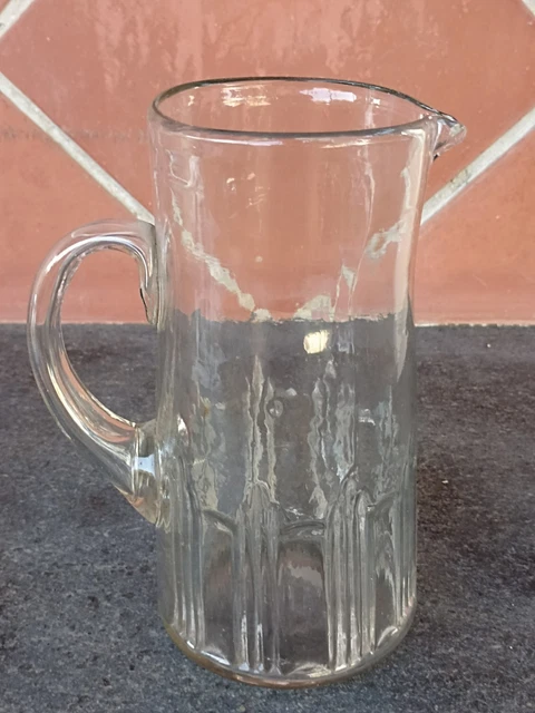 Ancienne Carafe Pichet En Verre Vintage, Objet Déco Antiquariato