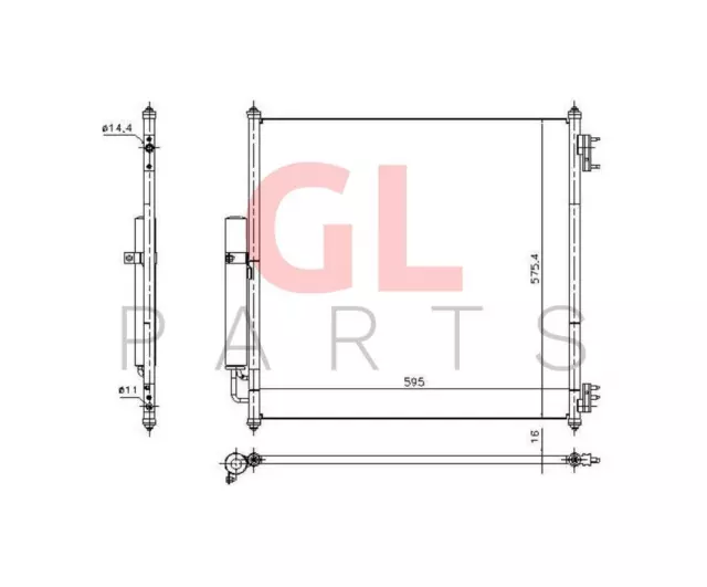 Pour Land Rover Range Rover Sport 2013-17 Air Condenser A/C Radiator Lr035791 3