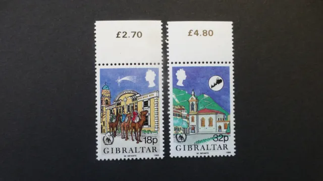 Weihnachten Gibraltar 1986   Mi.Nr.  517/18  postfrisch