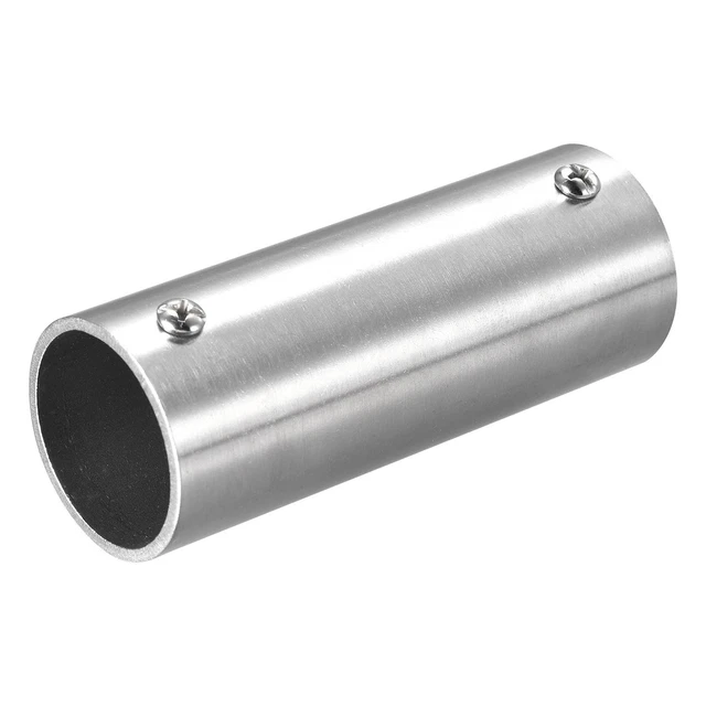 Riel Tubería Montaje 2-Vías 100mm Recto Conector Cepillado para 33mm Pasamanos