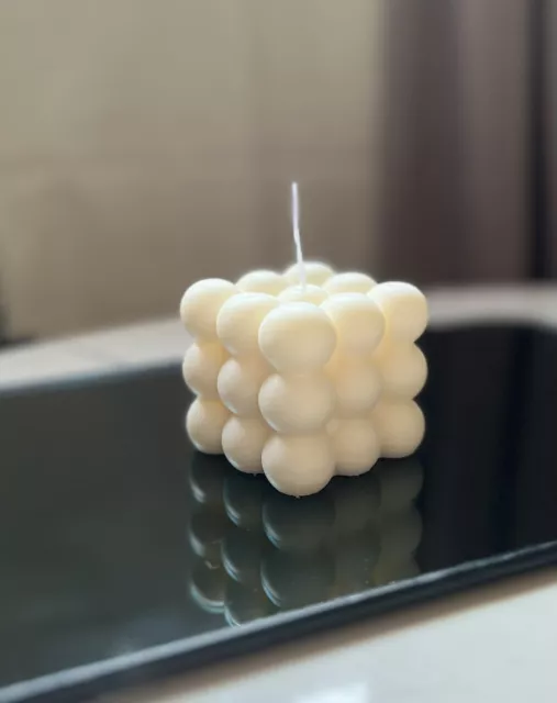 Bubble Kerze Candle Würfel Cube Blase Motiv Deko Kerze | Vegan 🌱 | handmade